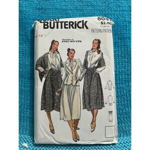 Butterick Sewing pattern 6041 suit A line skirt blazer shawl size 14